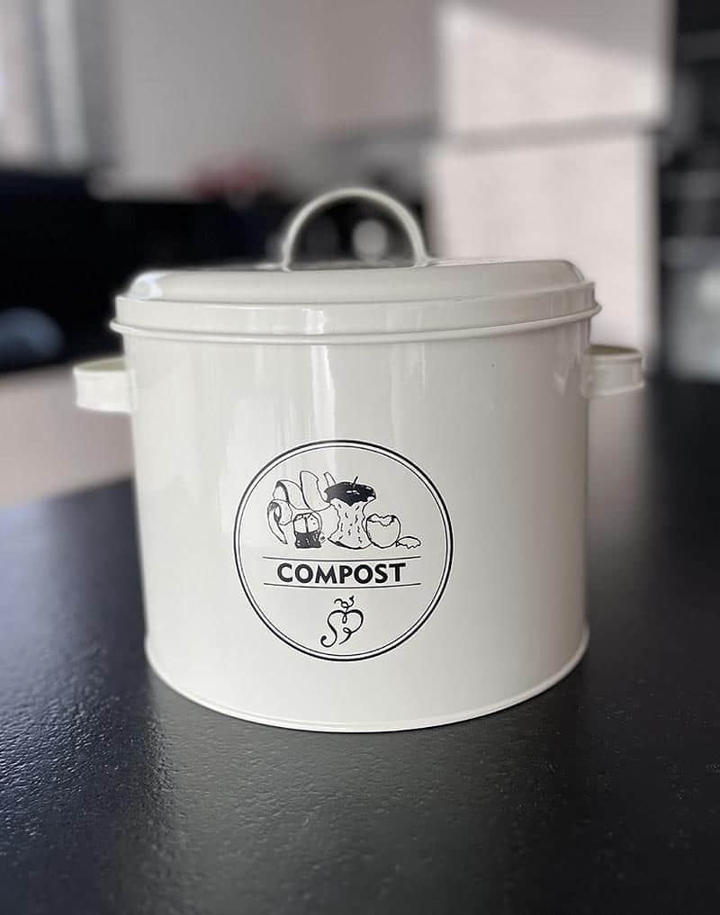 Bac à compost en acier inoxydable Bac à compost de cuisine avec filtre à  charbon